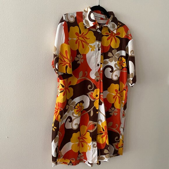 Faithfull the Brand Tropicana Shirt Dress in Ulani Floral Print, Size 6 - Picture 5 of 8